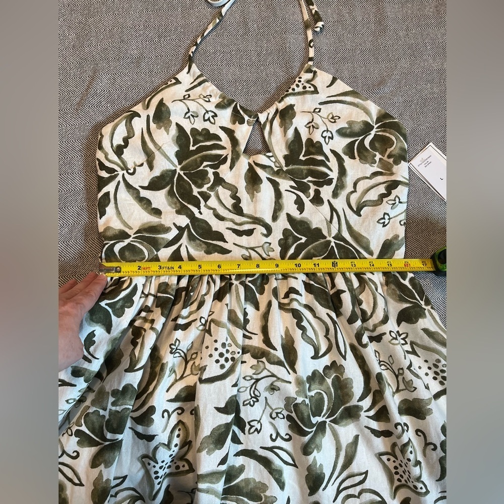 NWT 1. State Keyhole Halter Maxi Dress in Floral Sea Spray Green - Picture 6 of 16